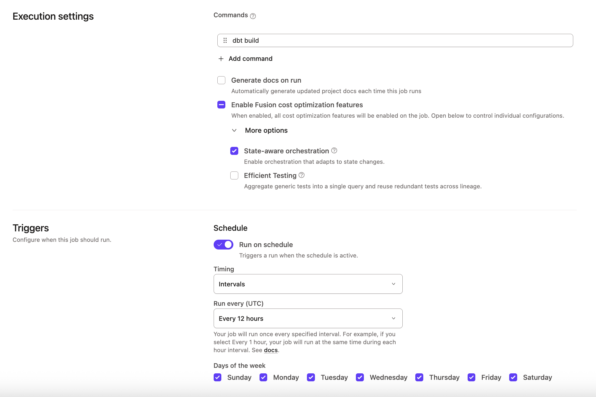 Example of Triggers on the Deploy Job page Example of Triggers on the Deploy Job page